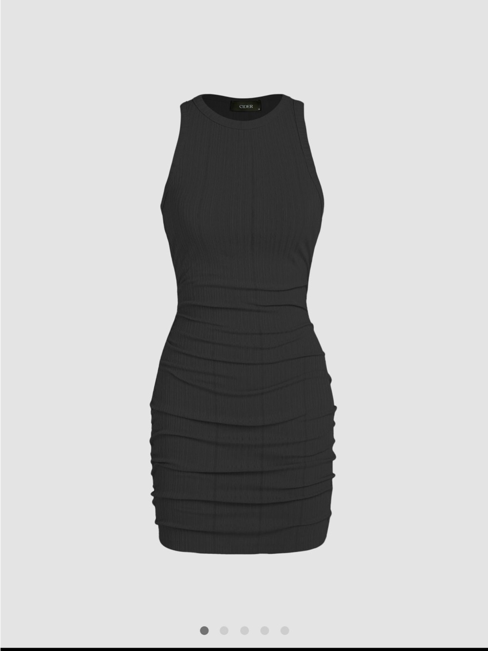 ⭐️3/ $30 Cider Black Ribbed Sleeveless Tank Dress